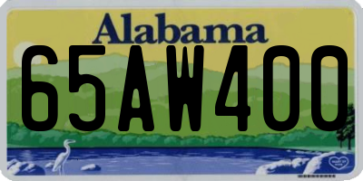 AL license plate 65AW400