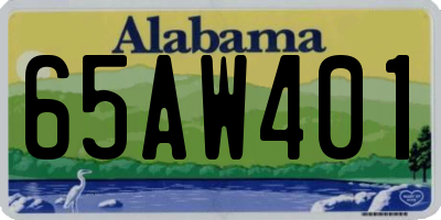 AL license plate 65AW401