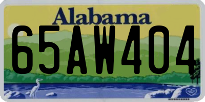 AL license plate 65AW404