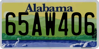 AL license plate 65AW406