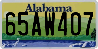 AL license plate 65AW407