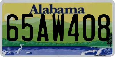 AL license plate 65AW408