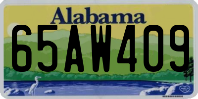 AL license plate 65AW409