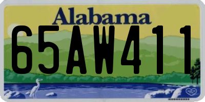 AL license plate 65AW411
