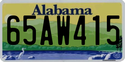 AL license plate 65AW415