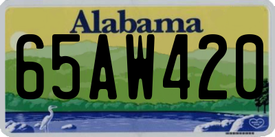 AL license plate 65AW420
