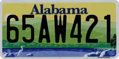 AL license plate 65AW421