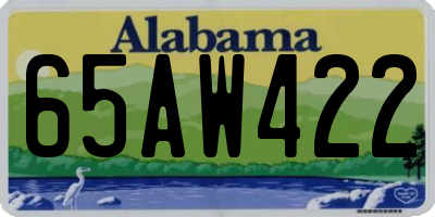 AL license plate 65AW422