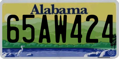 AL license plate 65AW424