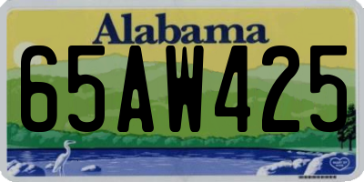 AL license plate 65AW425