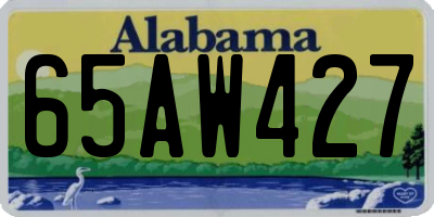 AL license plate 65AW427