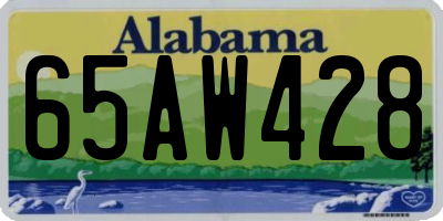 AL license plate 65AW428