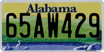 AL license plate 65AW429
