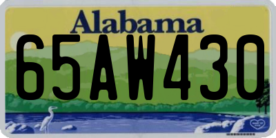 AL license plate 65AW430
