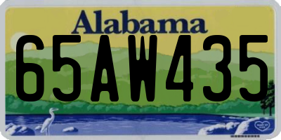 AL license plate 65AW435
