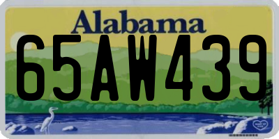AL license plate 65AW439