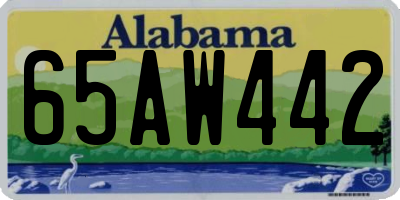 AL license plate 65AW442