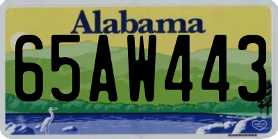 AL license plate 65AW443