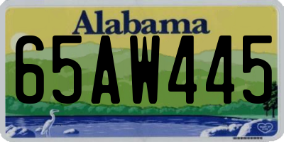 AL license plate 65AW445