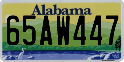 AL license plate 65AW447