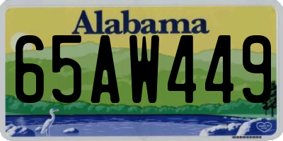 AL license plate 65AW449