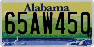 AL license plate 65AW450