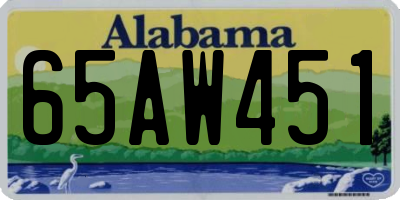 AL license plate 65AW451