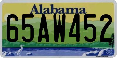 AL license plate 65AW452