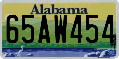 AL license plate 65AW454