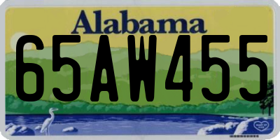AL license plate 65AW455