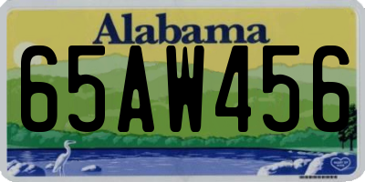 AL license plate 65AW456