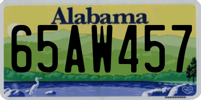AL license plate 65AW457
