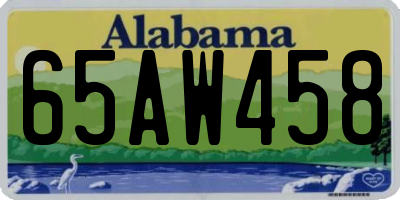AL license plate 65AW458