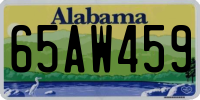 AL license plate 65AW459