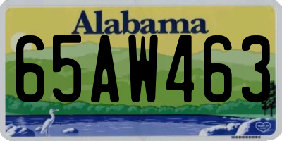 AL license plate 65AW463
