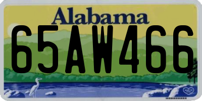 AL license plate 65AW466
