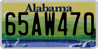 AL license plate 65AW470