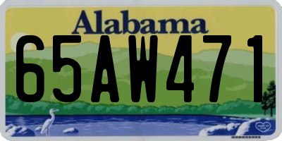 AL license plate 65AW471