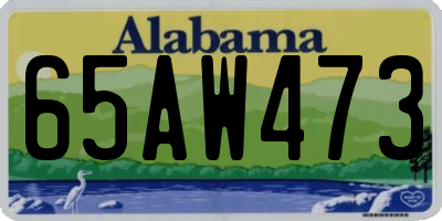 AL license plate 65AW473