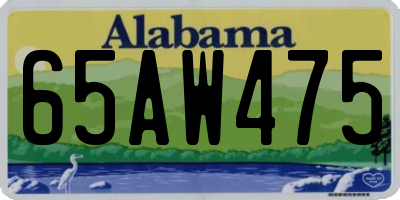 AL license plate 65AW475