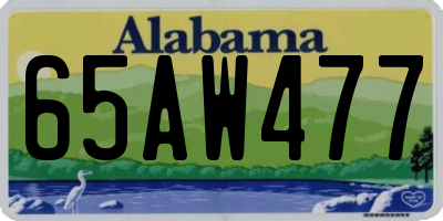 AL license plate 65AW477
