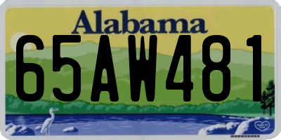 AL license plate 65AW481