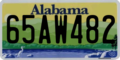 AL license plate 65AW482