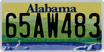 AL license plate 65AW483