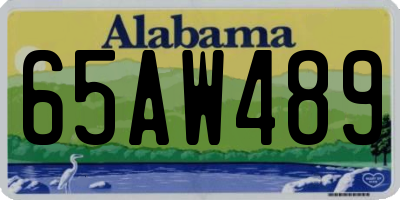 AL license plate 65AW489