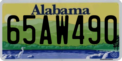 AL license plate 65AW490