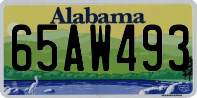 AL license plate 65AW493