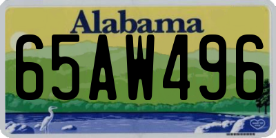 AL license plate 65AW496
