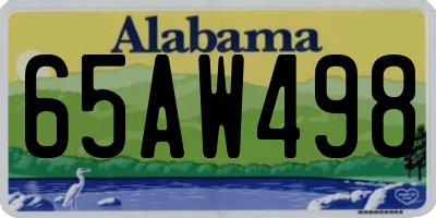 AL license plate 65AW498