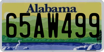 AL license plate 65AW499